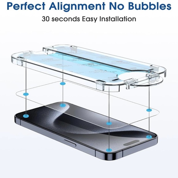 amFilm (2+2Pack) OneTouch Glass Screen Protector 📱 - Picture 2 of 6